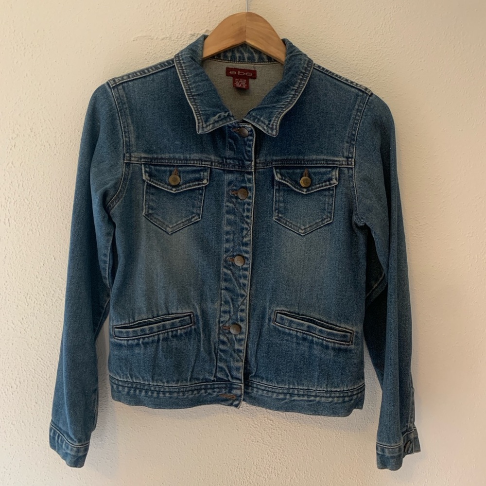 Ebe denim jean jacket cropped fitted